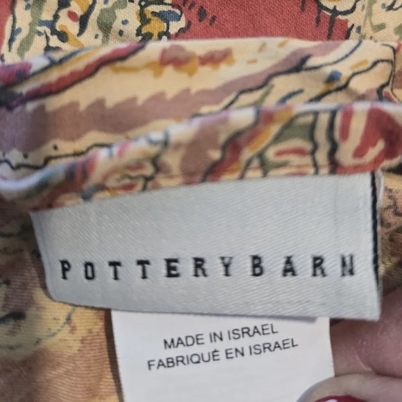 Pottery Barn Caroline Paisley Brick Red 100% Cotton King Size Duvet Cover - Picture 3 of 4